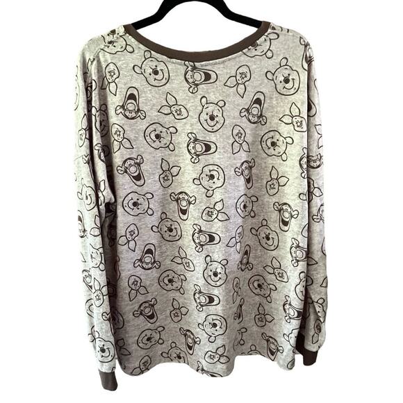 DISNEY Winnie the Pooh Pajama Sleepwear Top‎ Women's Large (c-61) - Picture 2 of 5